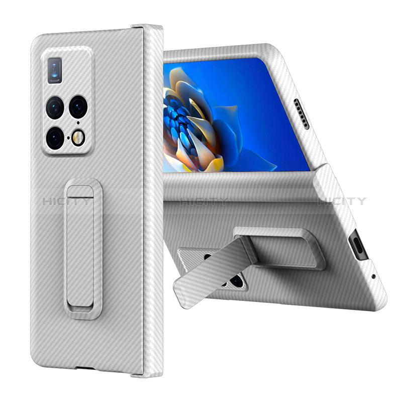 Custodia Plastica Rigida Cover Opaca con Supporto ZL6 per Huawei Mate X2 Bianco