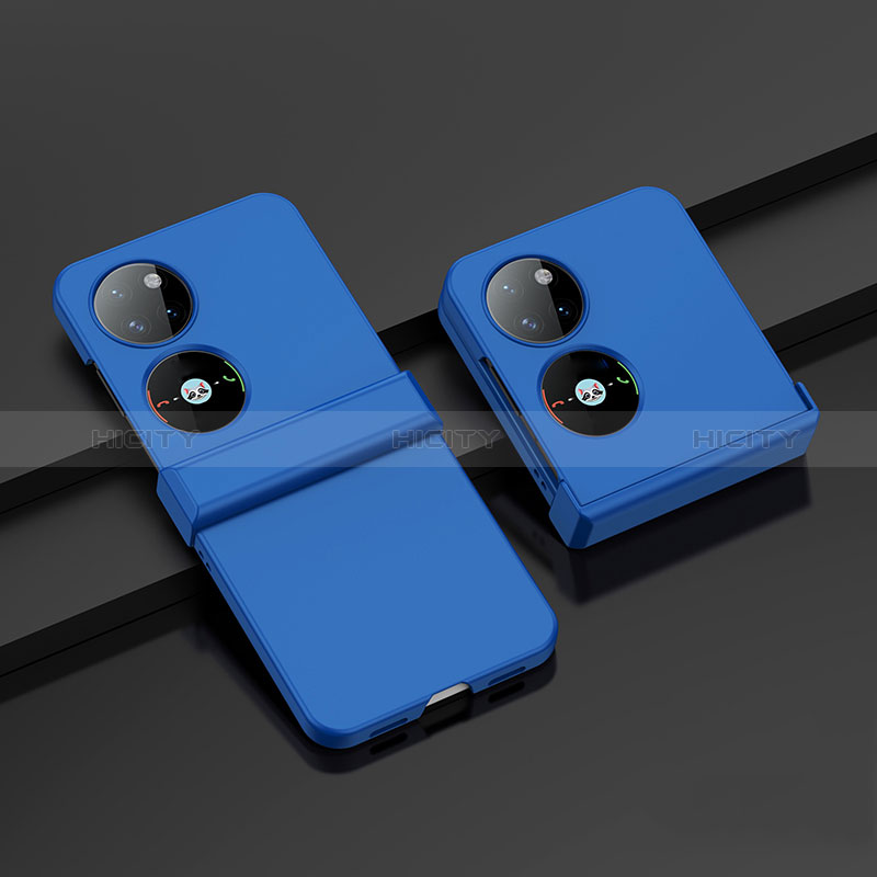 Custodia Plastica Rigida Cover Opaca Fronte e Retro 360 Gradi BH1 per Huawei P60 Pocket Blu