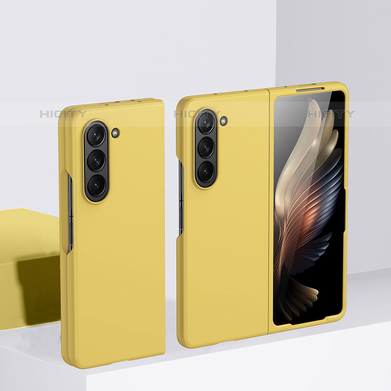 Custodia Plastica Rigida Cover Opaca Fronte e Retro 360 Gradi BH1 per Samsung Galaxy Z Fold5 5G Giallo