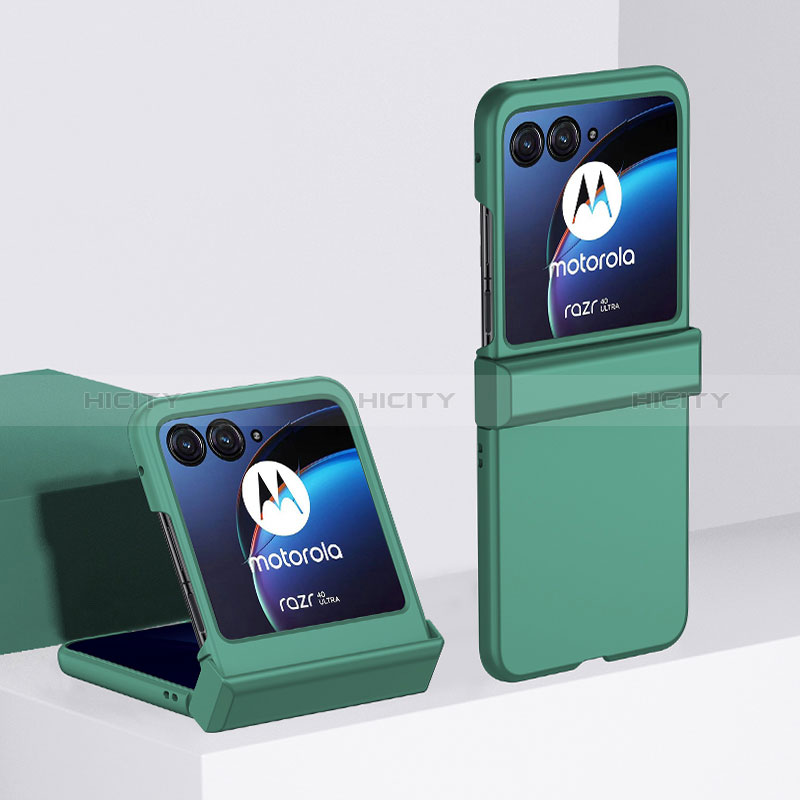 Custodia Plastica Rigida Cover Opaca Fronte e Retro 360 Gradi BH2 per Motorola Moto Razr 40 Ultra 5G Verde