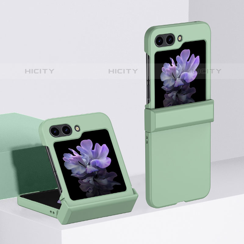 Custodia Plastica Rigida Cover Opaca Fronte e Retro 360 Gradi BH2 per Samsung Galaxy Z Flip5 5G Verde Pastello