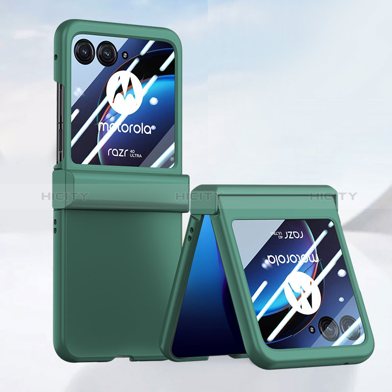 Custodia Plastica Rigida Cover Opaca Fronte e Retro 360 Gradi BH3 per Motorola Moto Razr 40 Ultra 5G Verde