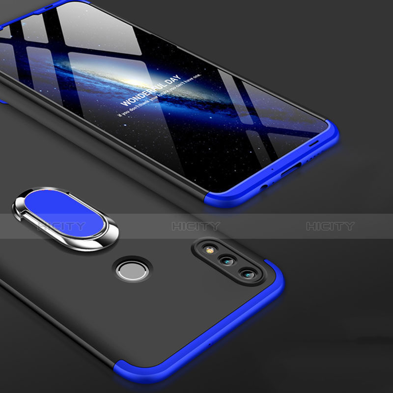 Custodia Plastica Rigida Cover Opaca Fronte e Retro 360 Gradi con Anello Supporto per Huawei Honor 10 Lite