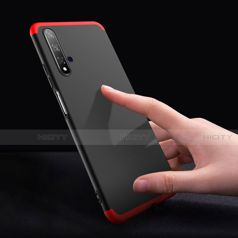 Custodia Plastica Rigida Cover Opaca Fronte e Retro 360 Gradi con Anello Supporto per Huawei Honor 20S