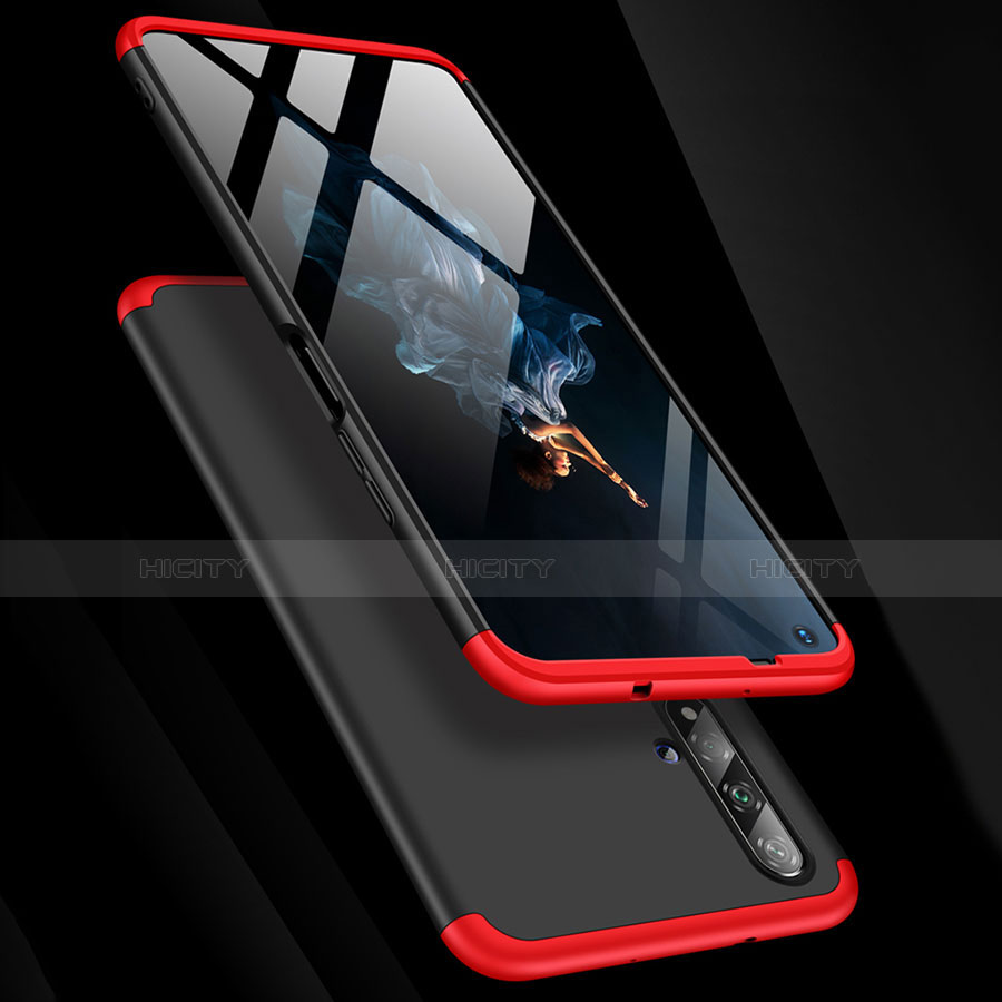 Custodia Plastica Rigida Cover Opaca Fronte e Retro 360 Gradi con Anello Supporto per Huawei Honor 20S