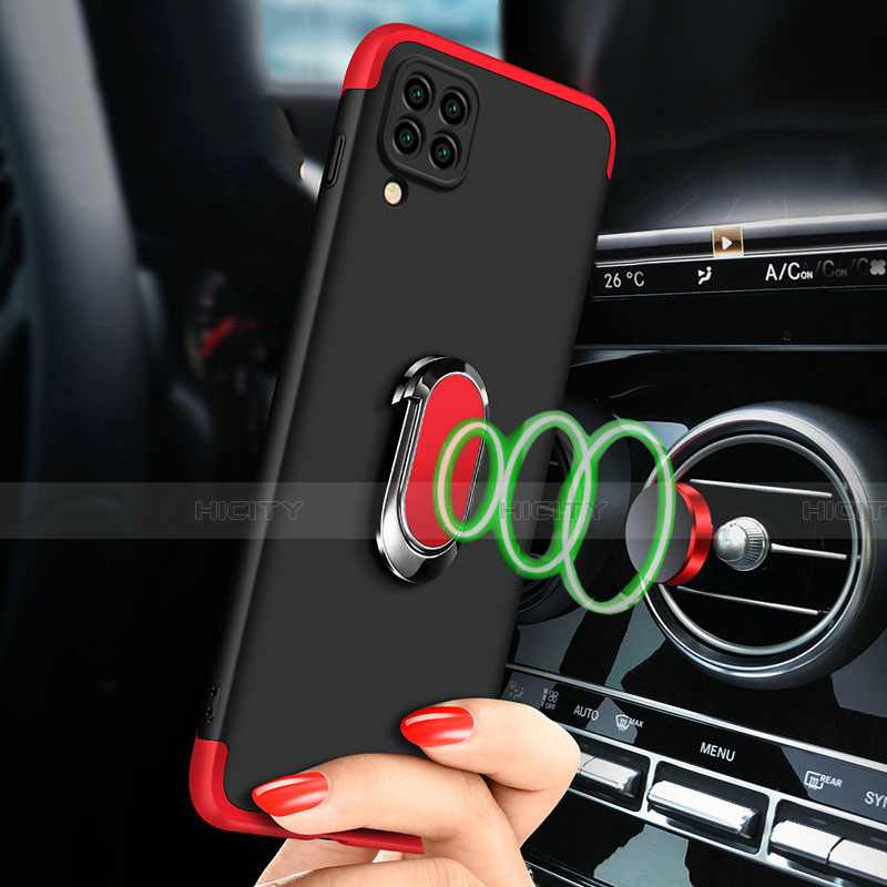 Custodia Plastica Rigida Cover Opaca Fronte e Retro 360 Gradi con Anello Supporto per Huawei Nova 6 SE