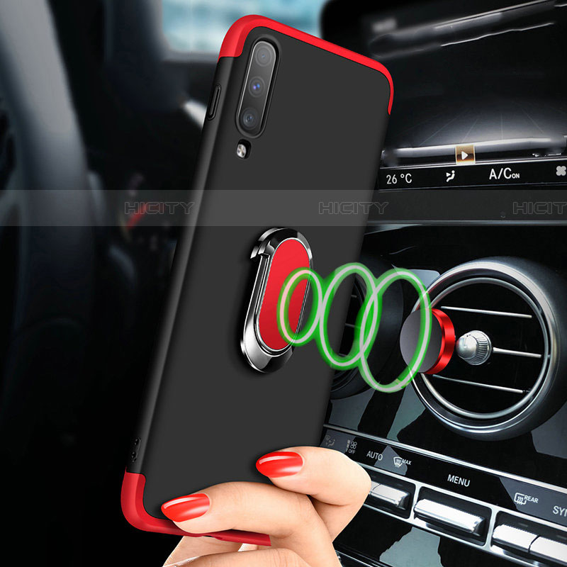 Custodia Plastica Rigida Cover Opaca Fronte e Retro 360 Gradi con Anello Supporto per Samsung Galaxy A70