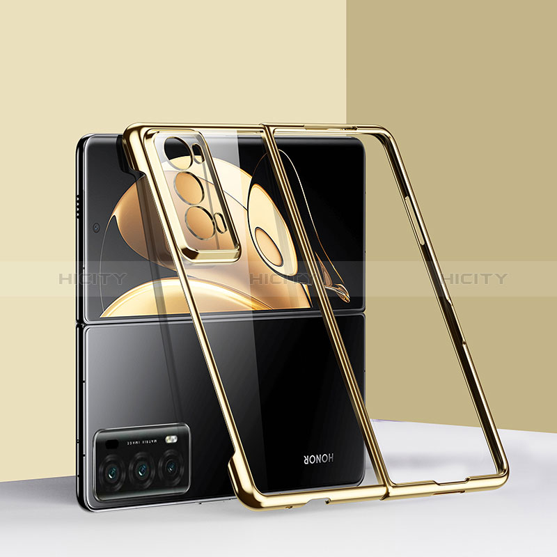 Custodia Plastica Rigida Cover Opaca Fronte e Retro 360 Gradi GK6 per Huawei Honor Magic V2 5G Oro