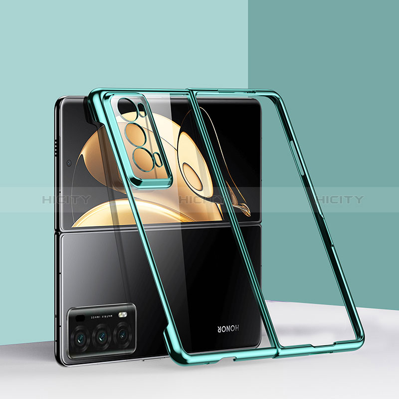 Custodia Plastica Rigida Cover Opaca Fronte e Retro 360 Gradi GK6 per Huawei Honor Magic V2 5G Verde