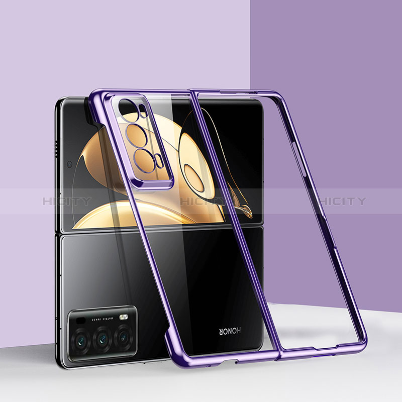 Custodia Plastica Rigida Cover Opaca Fronte e Retro 360 Gradi GK6 per Huawei Honor Magic V2 Ultimate 5G Viola