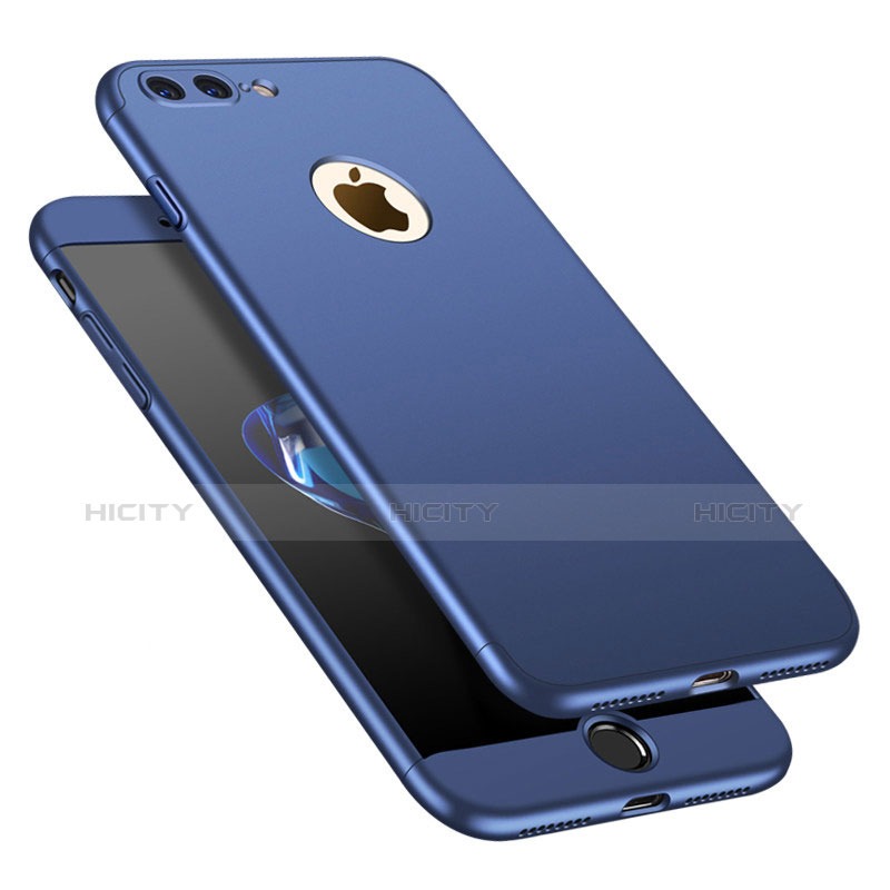 Custodia Plastica Rigida Cover Opaca Fronte e Retro 360 Gradi M01 per Apple iPhone 7 Plus Blu