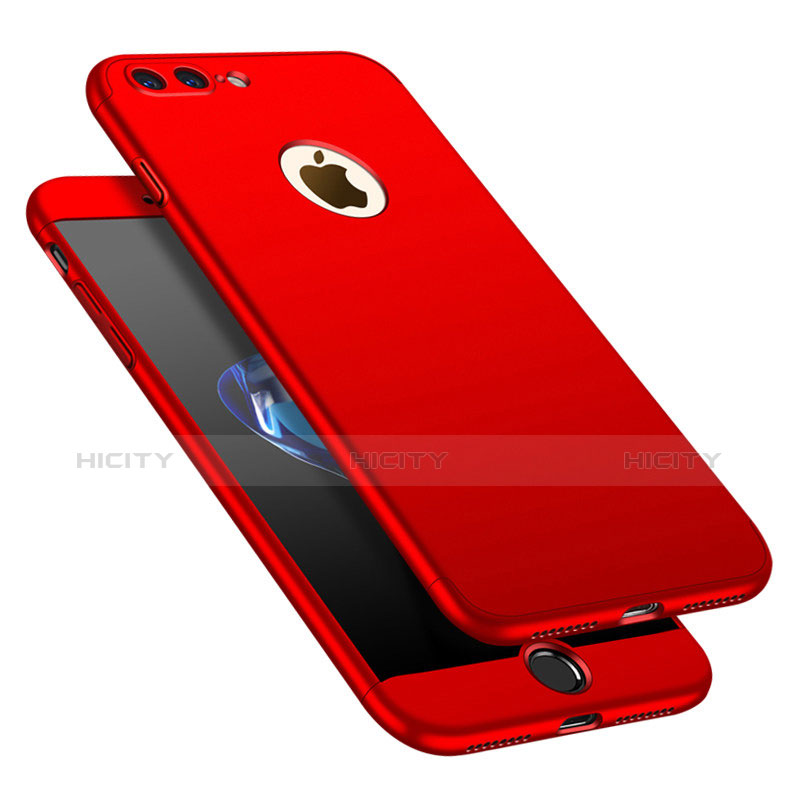 Custodia Plastica Rigida Cover Opaca Fronte e Retro 360 Gradi M01 per Apple iPhone 7 Plus Rosso