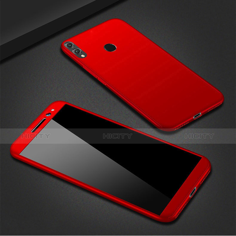 Custodia Plastica Rigida Cover Opaca Fronte e Retro 360 Gradi M01 per Huawei P Smart (2019) Rosso