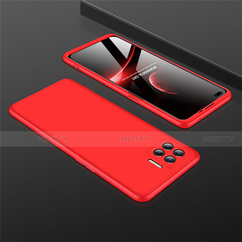 Custodia Plastica Rigida Cover Opaca Fronte e Retro 360 Gradi M01 per Oppo A93 Rosso