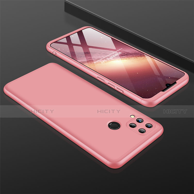 Custodia Plastica Rigida Cover Opaca Fronte e Retro 360 Gradi M01 per Realme C15 Oro Rosa