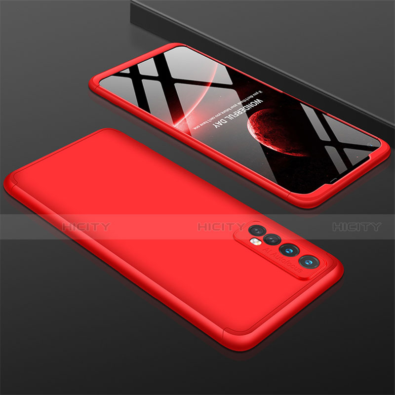 Custodia Plastica Rigida Cover Opaca Fronte e Retro 360 Gradi M01 per Realme Narzo 20 Pro Rosso