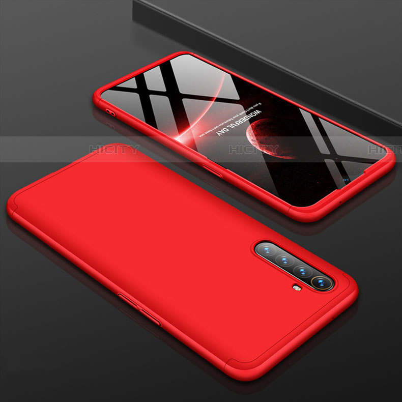 Custodia Plastica Rigida Cover Opaca Fronte e Retro 360 Gradi M01 per Realme X2 Rosso