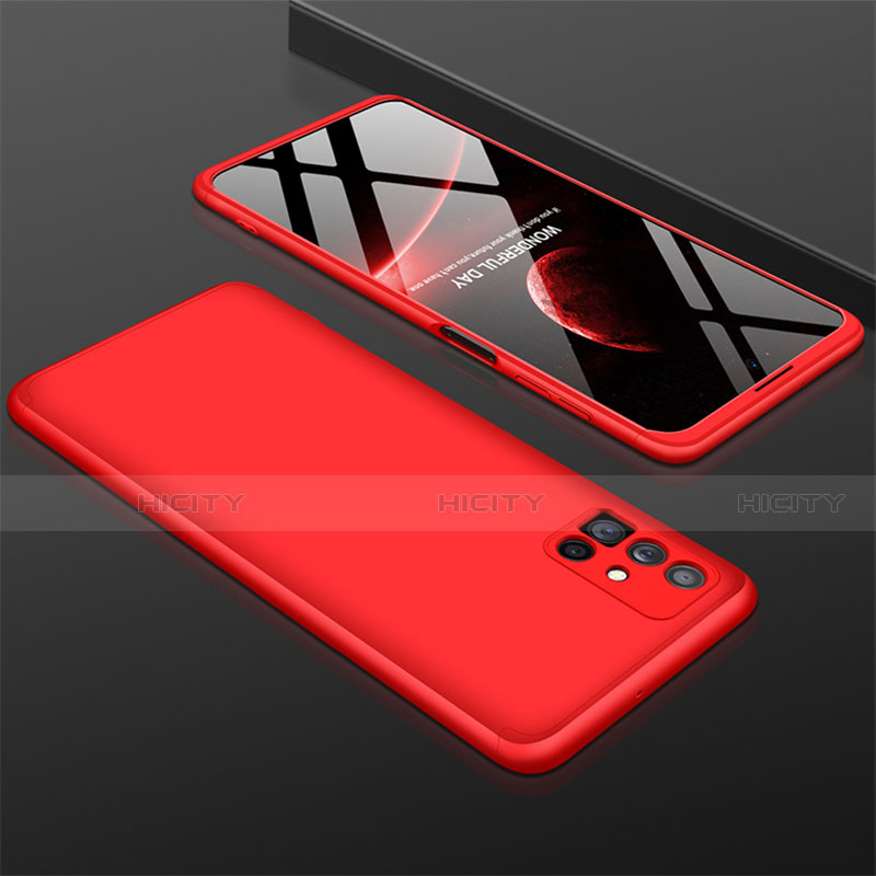 Custodia Plastica Rigida Cover Opaca Fronte e Retro 360 Gradi M01 per Samsung Galaxy M51 Rosso