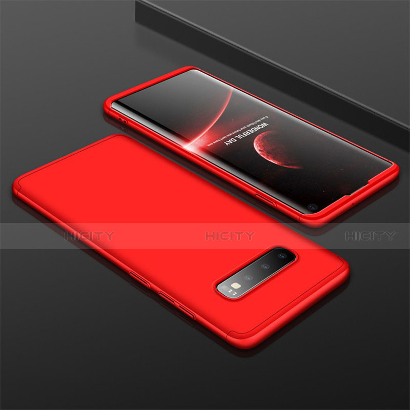 Custodia Plastica Rigida Cover Opaca Fronte e Retro 360 Gradi M01 per Samsung Galaxy S10 5G Rosso