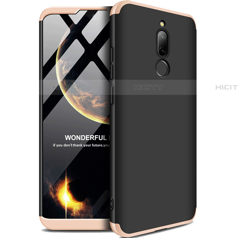 Custodia Plastica Rigida Cover Opaca Fronte e Retro 360 Gradi M01 per Xiaomi Redmi 8 Oro e Nero