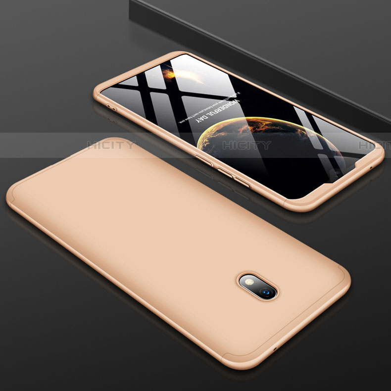 Custodia Plastica Rigida Cover Opaca Fronte e Retro 360 Gradi M01 per Xiaomi Redmi 8A Oro