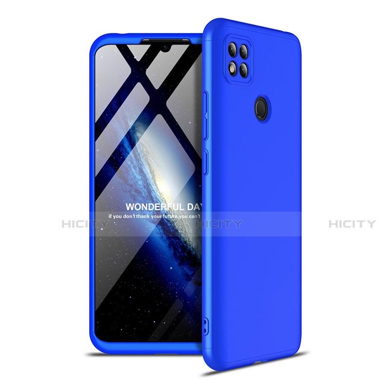 Custodia Plastica Rigida Cover Opaca Fronte e Retro 360 Gradi M01 per Xiaomi Redmi 9 India Blu