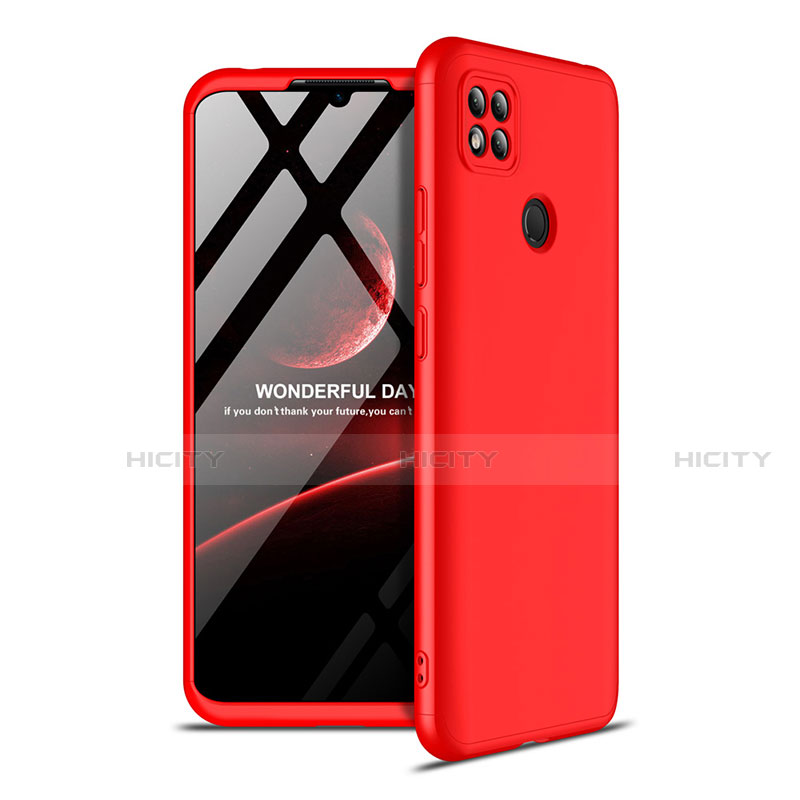 Custodia Plastica Rigida Cover Opaca Fronte e Retro 360 Gradi M01 per Xiaomi Redmi 9 India Rosso