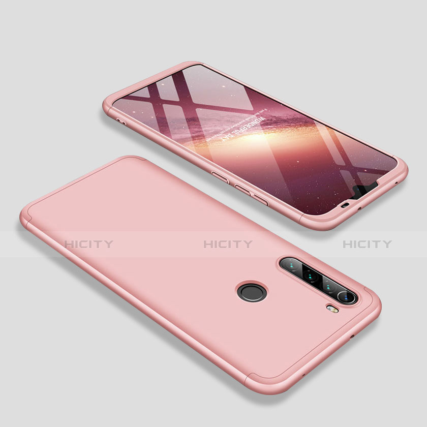 Custodia Plastica Rigida Cover Opaca Fronte e Retro 360 Gradi M01 per Xiaomi Redmi Note 8 (2021) Oro Rosa