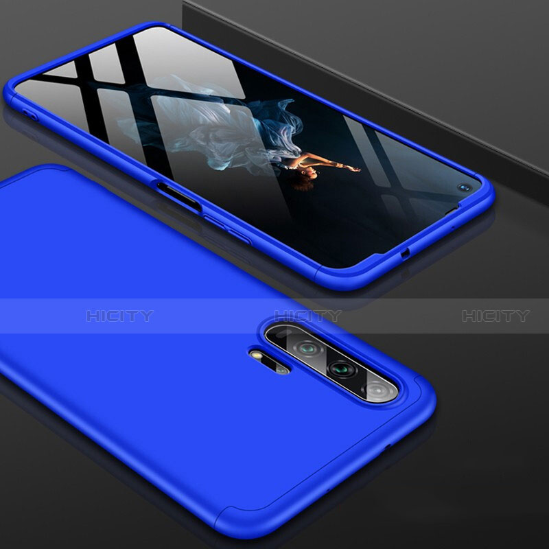 Custodia Plastica Rigida Cover Opaca Fronte e Retro 360 Gradi P01 per Huawei Honor 20 Pro Blu