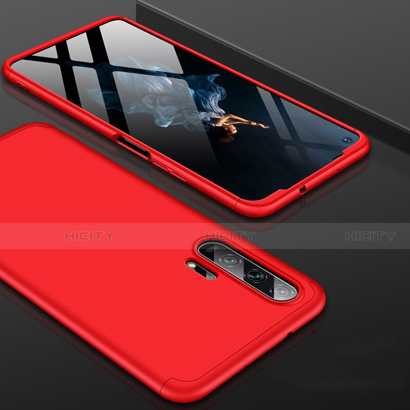 Custodia Plastica Rigida Cover Opaca Fronte e Retro 360 Gradi P01 per Huawei Honor 20 Pro Rosso