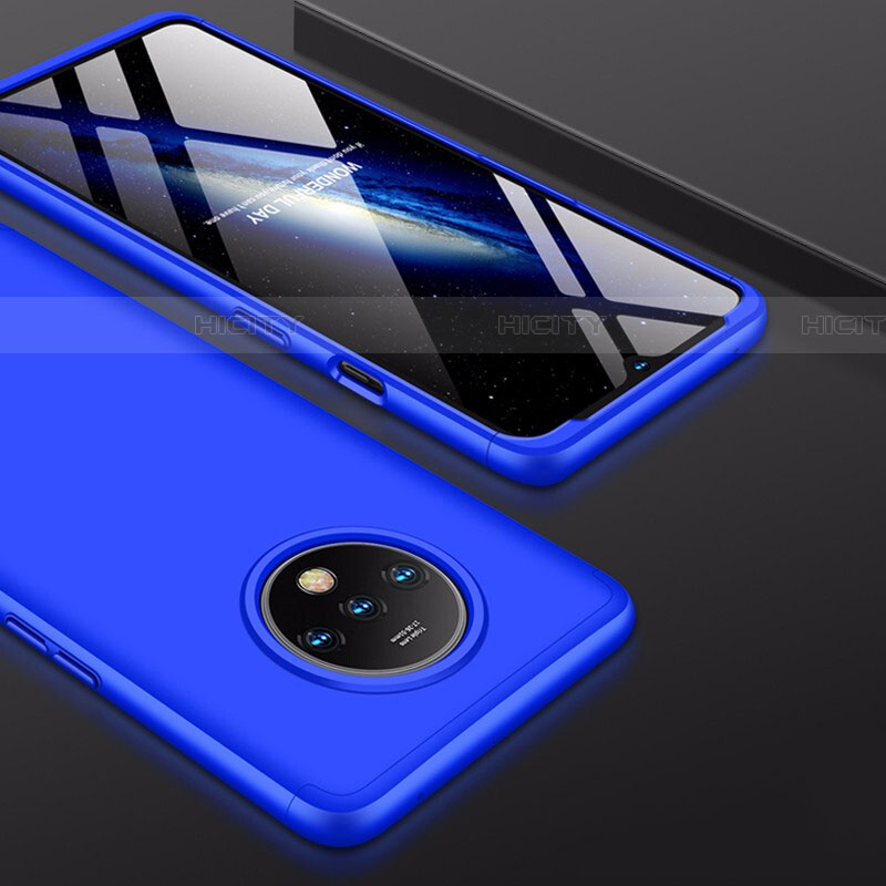 Custodia Plastica Rigida Cover Opaca Fronte e Retro 360 Gradi P01 per OnePlus 7T Blu