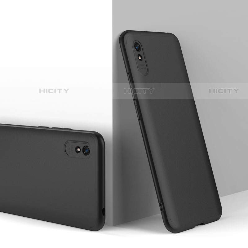 Custodia Plastica Rigida Cover Opaca Fronte e Retro 360 Gradi P01 per Xiaomi Redmi 9A Nero