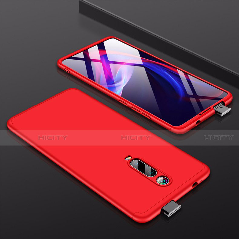 Custodia Plastica Rigida Cover Opaca Fronte e Retro 360 Gradi P01 per Xiaomi Redmi K20 Rosso