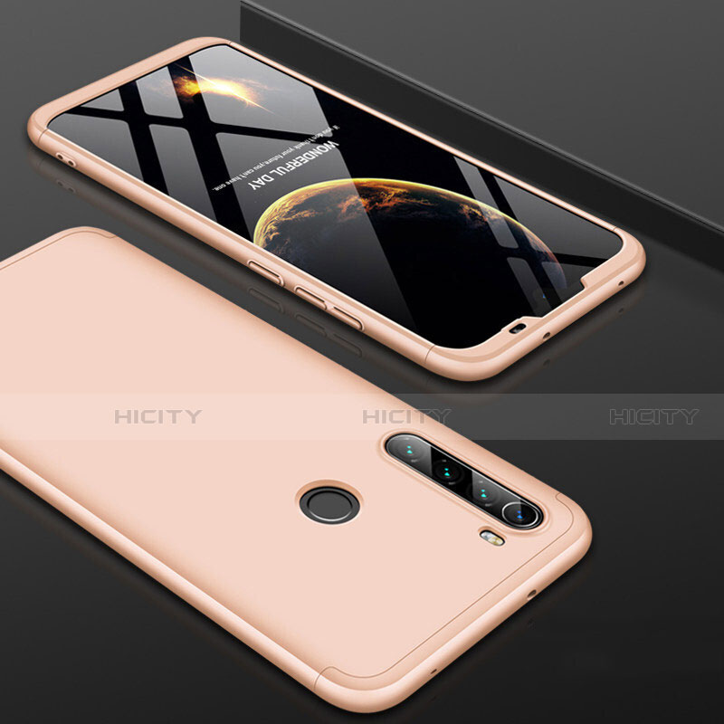 Custodia Plastica Rigida Cover Opaca Fronte e Retro 360 Gradi P01 per Xiaomi Redmi Note 8T Oro