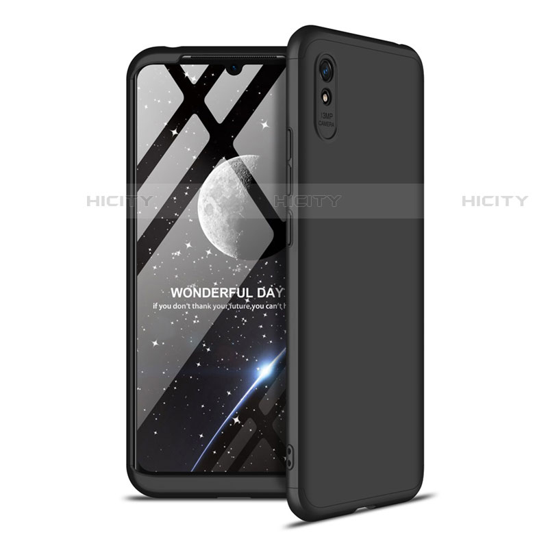 Custodia Plastica Rigida Cover Opaca Fronte e Retro 360 Gradi P02 per Xiaomi Redmi 9A Nero