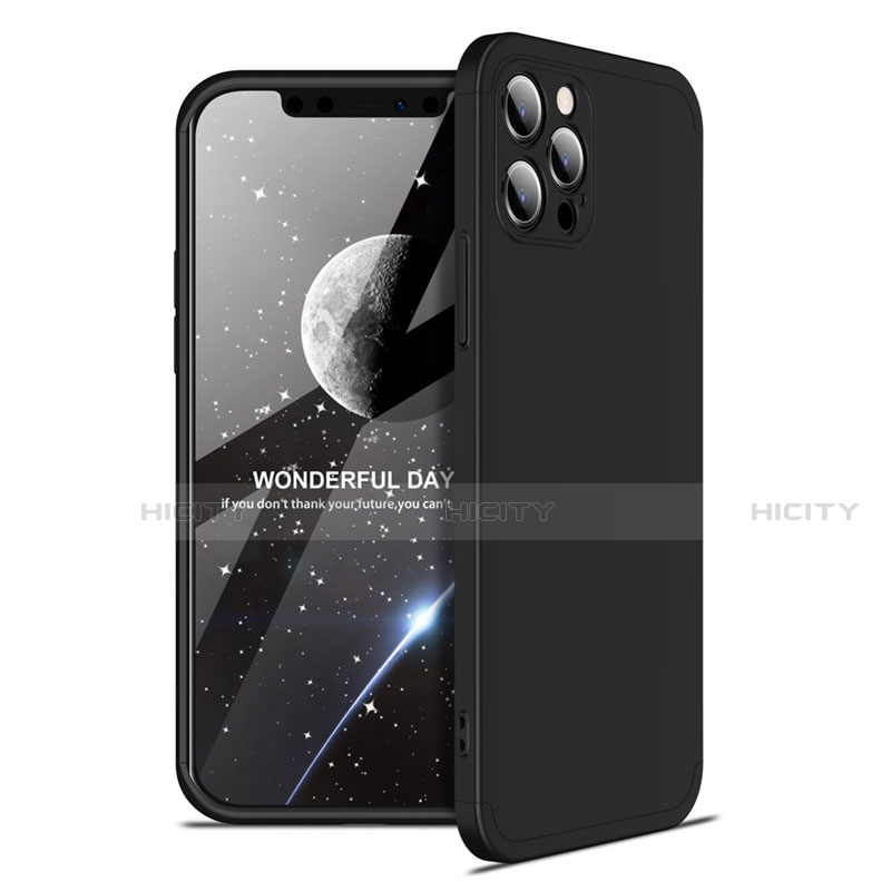 Custodia Plastica Rigida Cover Opaca Fronte e Retro 360 Gradi per Apple iPhone 12 Pro Nero