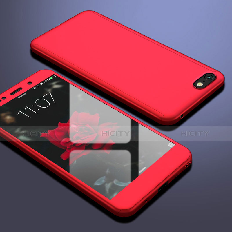 Custodia Plastica Rigida Cover Opaca Fronte e Retro 360 Gradi per Huawei Honor Play 7 Rosso