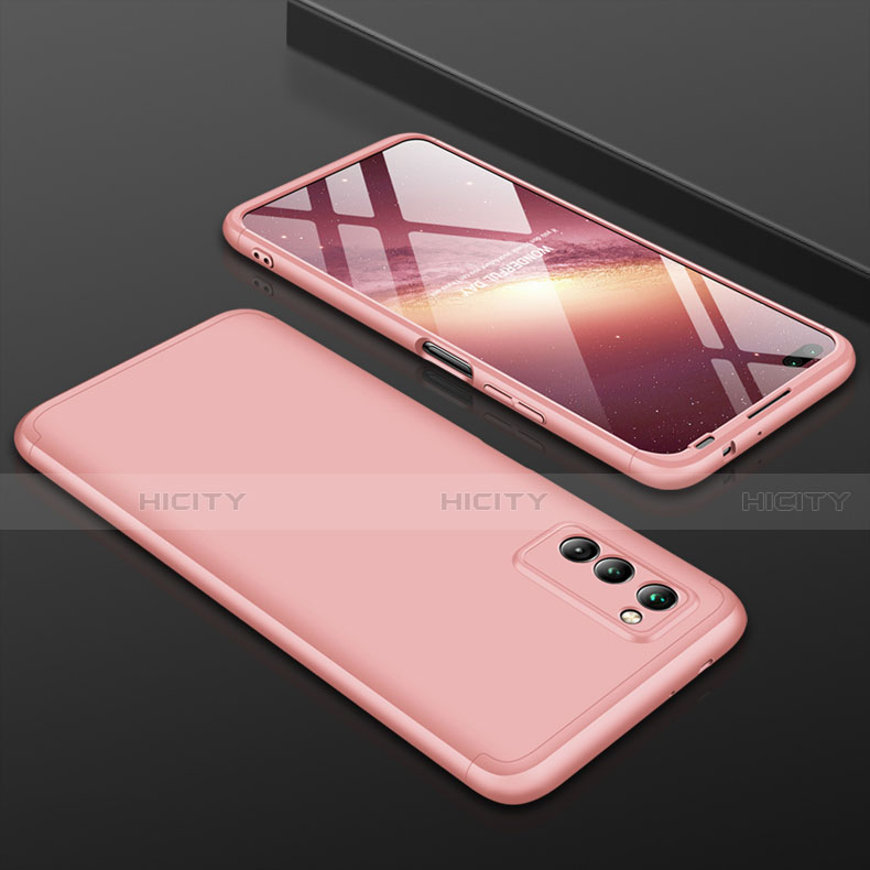 Custodia Plastica Rigida Cover Opaca Fronte e Retro 360 Gradi per Huawei Honor View 30 Pro 5G Oro Rosa