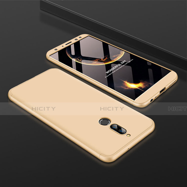 Custodia Plastica Rigida Cover Opaca Fronte e Retro 360 Gradi per Huawei Mate 10 Lite Oro