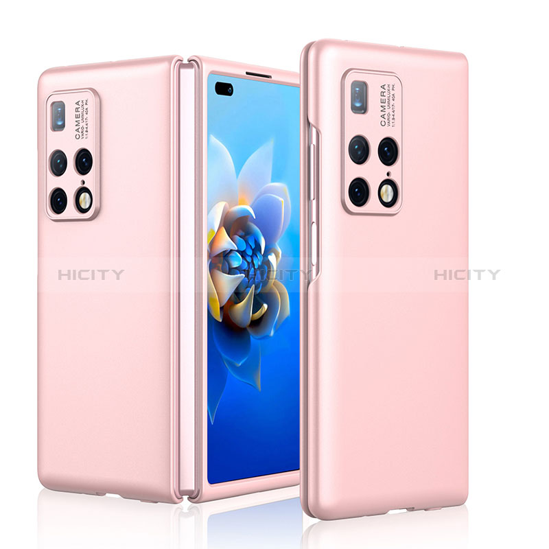 Custodia Plastica Rigida Cover Opaca Fronte e Retro 360 Gradi per Huawei Mate X2 Rosa