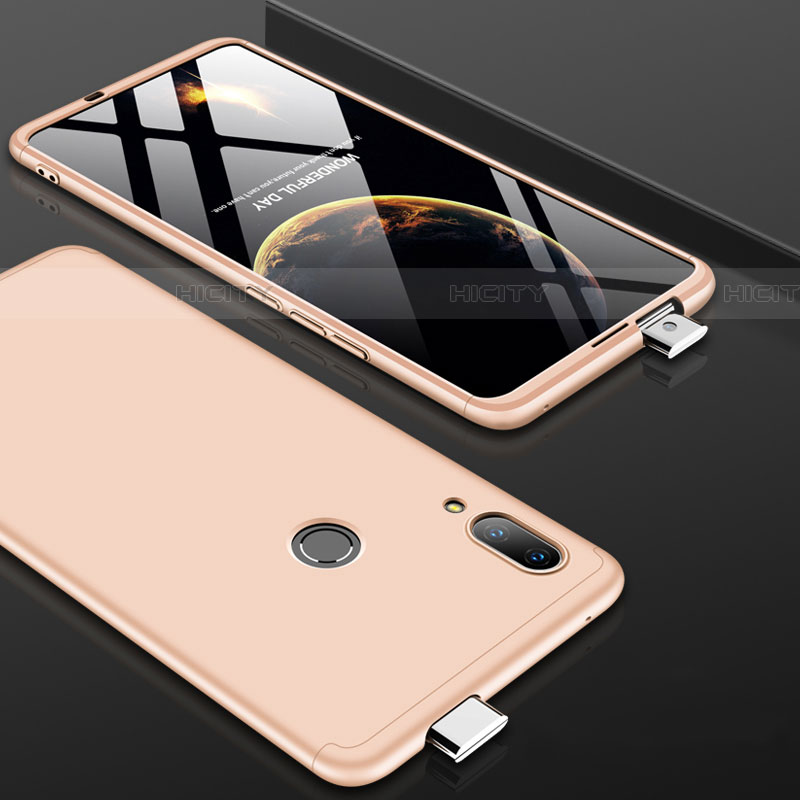 Custodia Plastica Rigida Cover Opaca Fronte e Retro 360 Gradi per Huawei P Smart Z Oro