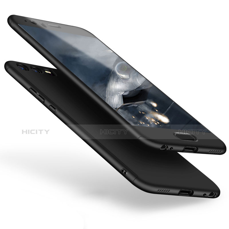 Custodia Plastica Rigida Cover Opaca Fronte e Retro 360 Gradi per Huawei P10 Nero