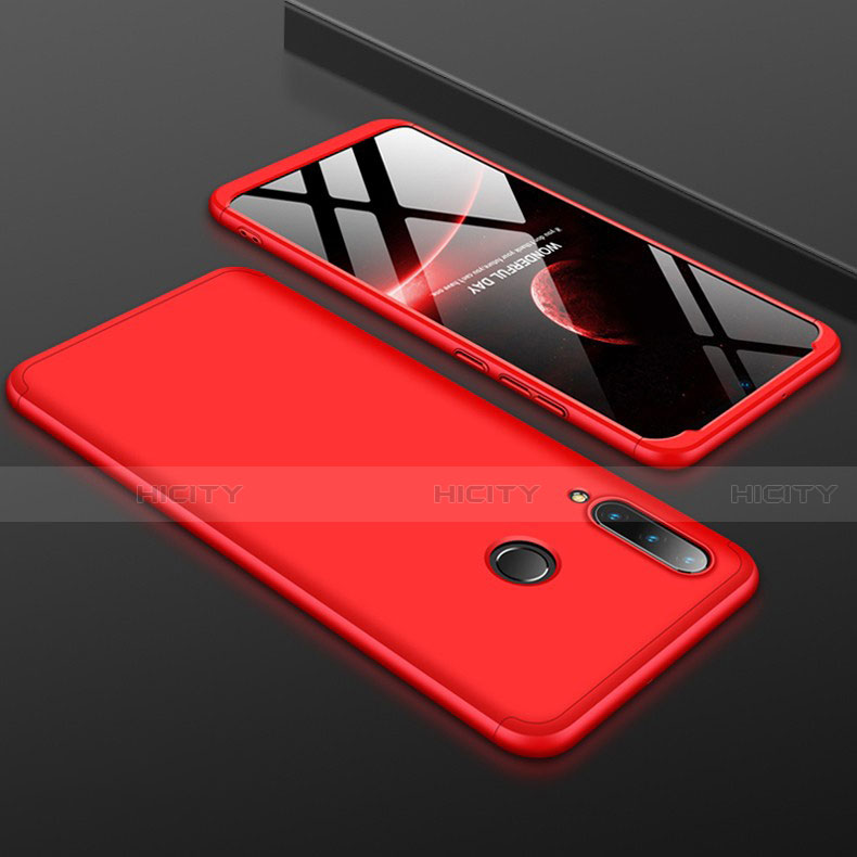 Custodia Plastica Rigida Cover Opaca Fronte e Retro 360 Gradi per Huawei P30 Lite XL Rosso