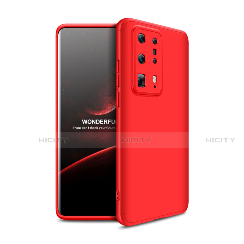 Custodia Plastica Rigida Cover Opaca Fronte e Retro 360 Gradi per Huawei P40 Pro+ Plus Rosso