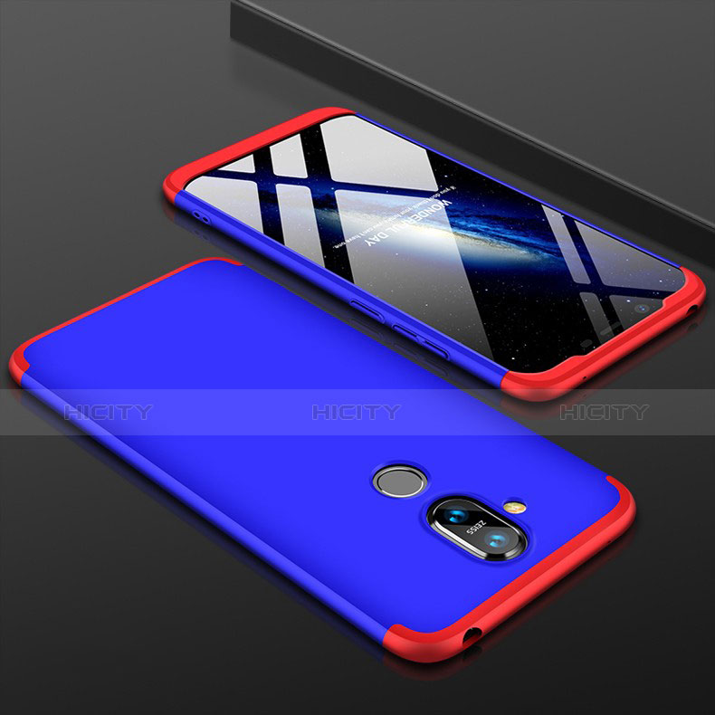 Custodia Plastica Rigida Cover Opaca Fronte e Retro 360 Gradi per Nokia 7.1 Plus Multicolore