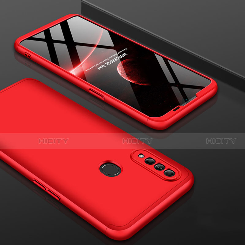 Custodia Plastica Rigida Cover Opaca Fronte e Retro 360 Gradi per Oppo A8 Rosso