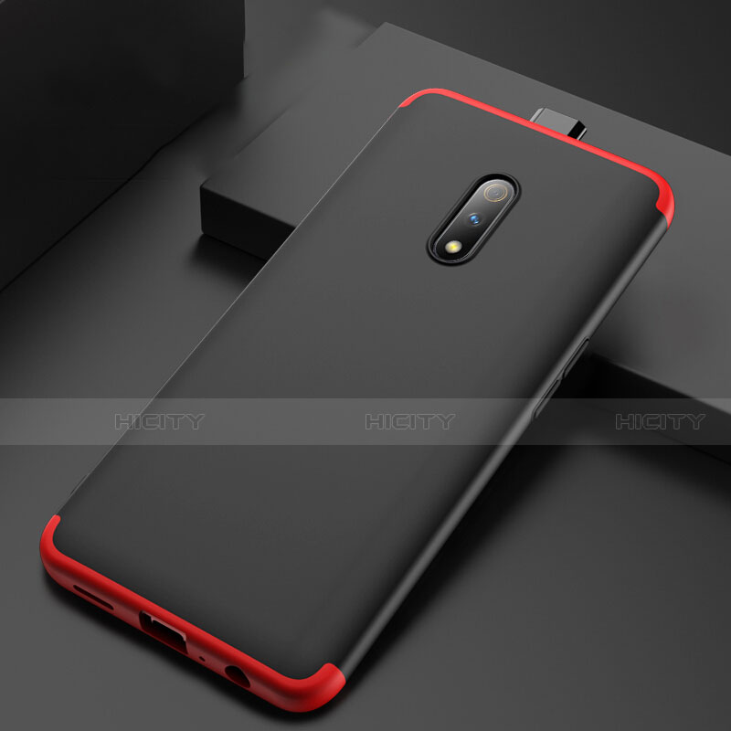 Custodia Plastica Rigida Cover Opaca Fronte e Retro 360 Gradi per Oppo K3 Rosso e Nero