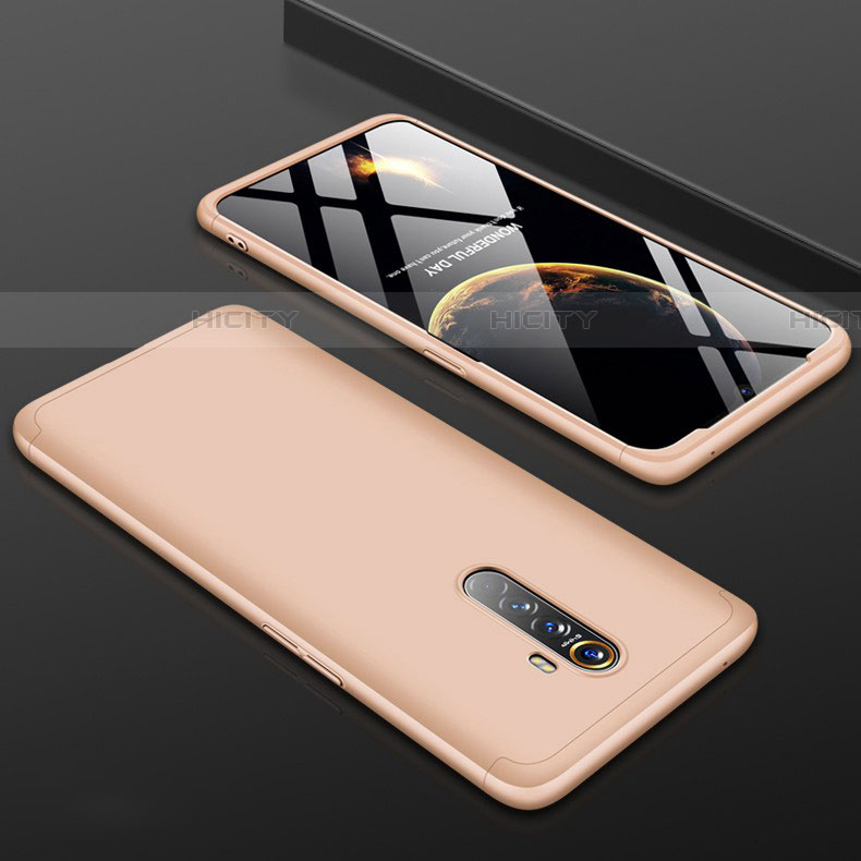 Custodia Plastica Rigida Cover Opaca Fronte e Retro 360 Gradi per Oppo Reno Ace Oro