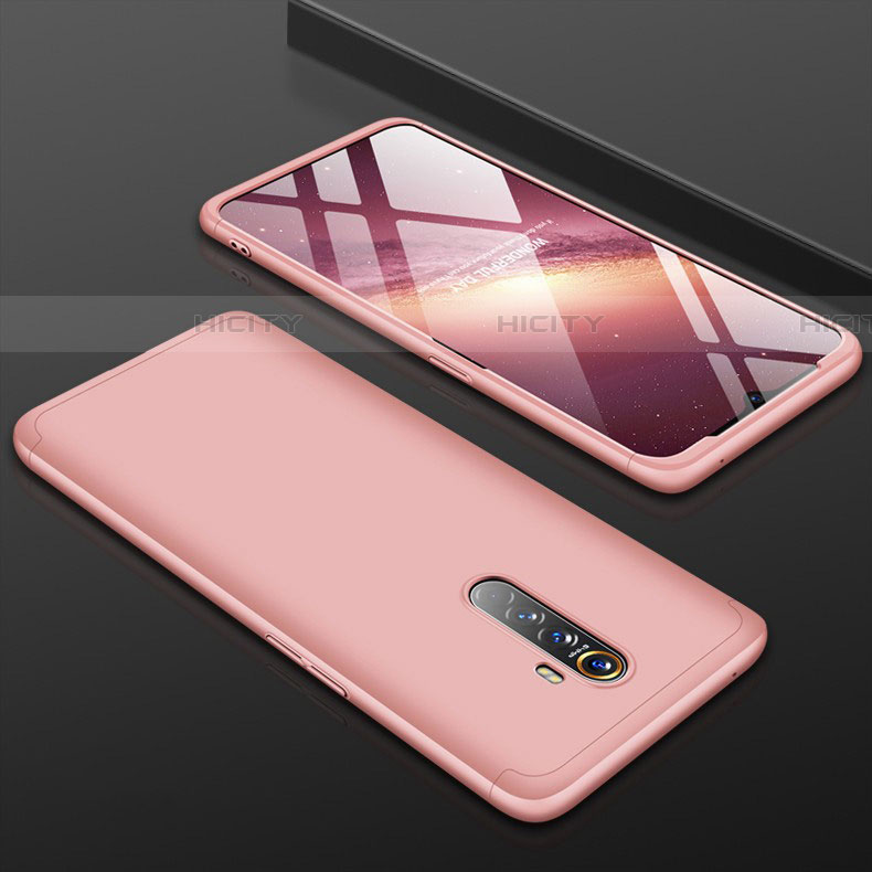 Custodia Plastica Rigida Cover Opaca Fronte e Retro 360 Gradi per Oppo Reno Ace Oro Rosa