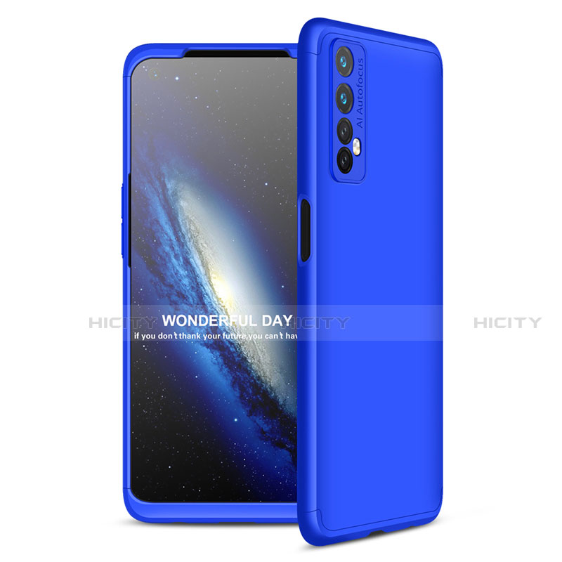 Custodia Plastica Rigida Cover Opaca Fronte e Retro 360 Gradi per Realme 7 Blu